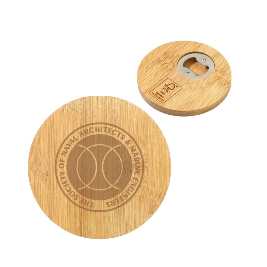 SNAME Bamboo Coaster with Bottle Opener