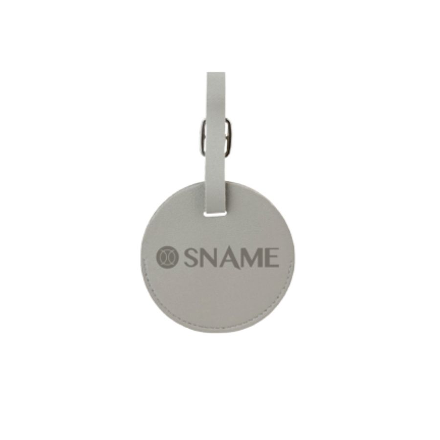 SNAME Luggage Tag Round Flap - Gray
